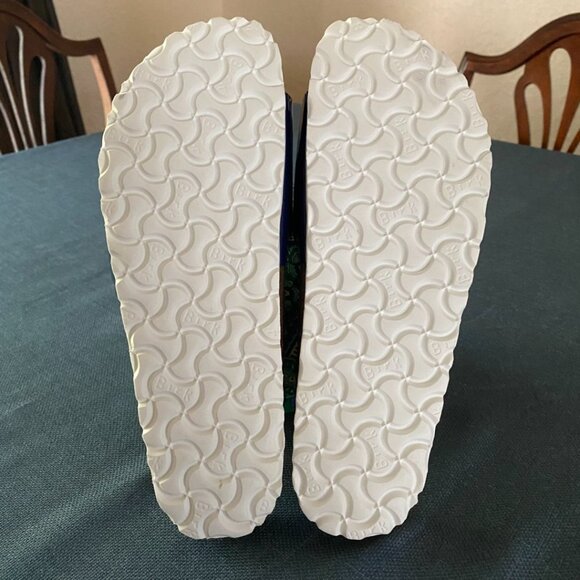 Birkenstock Madrid Birko Flor Narrow Blue Patent Leather Sandal Size 41 L10 M8 - Picture 8 of 8